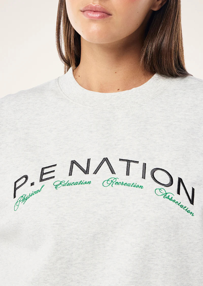 VOLUME SWEAT IN GREY MARLE | P.E Nation AU