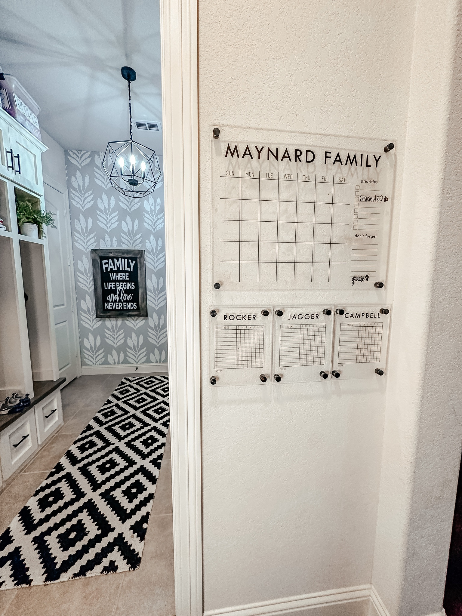 Family calendar and chore charts. Family organization. Organized home. Calendar. Planner. Laundry room. Organized home  

#LTKhome #LTKfamily #LTKkids