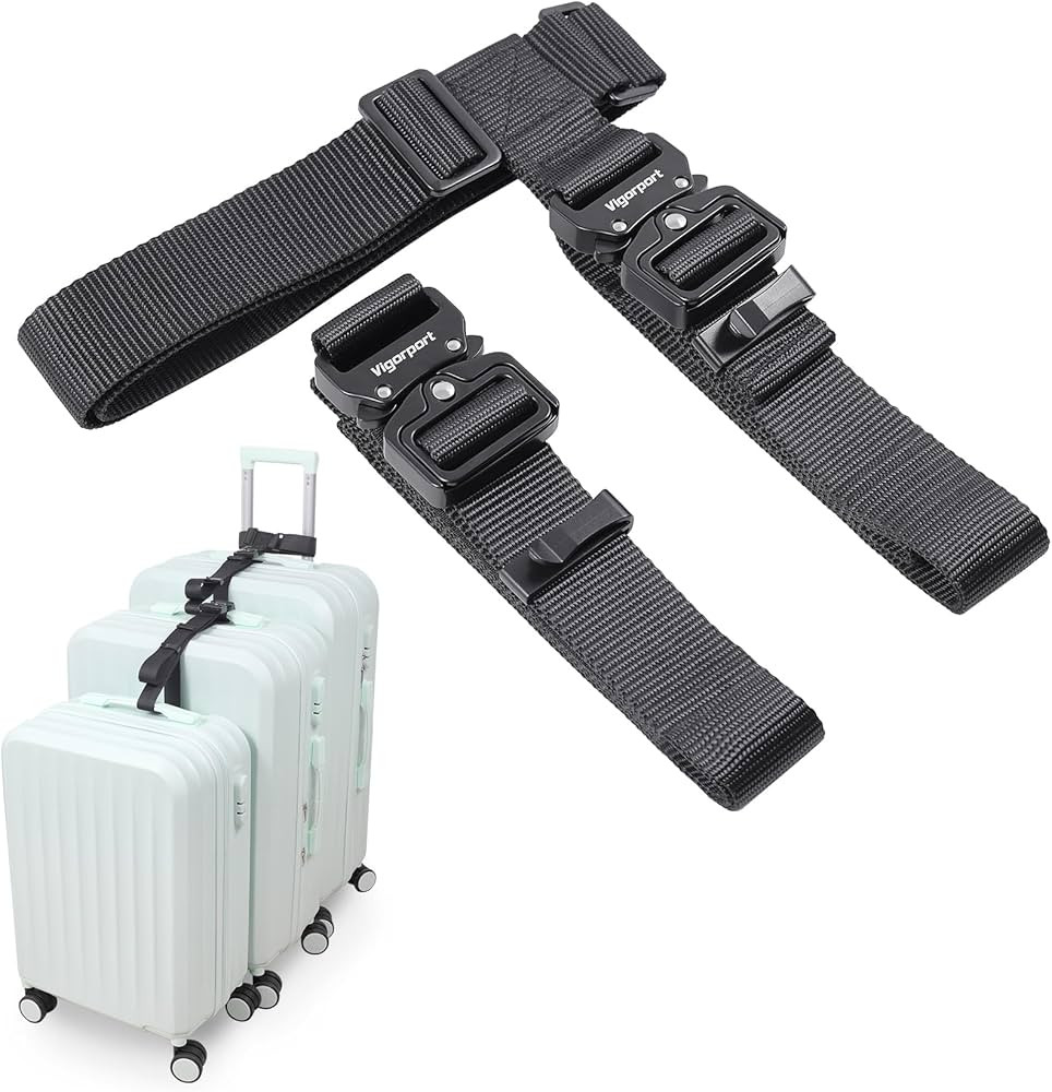 Vigorport Luggage Straps, Straps for Suitcase, Add A Bag Adjustable Attachment Accessories for Co... | Amazon (US)