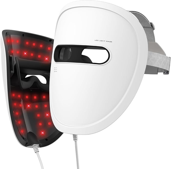 LED Face Mask Light Therapy, Red Light Therapy for Face, 4 Modes with Red, Blue, Near-infrared an... | Amazon (US)