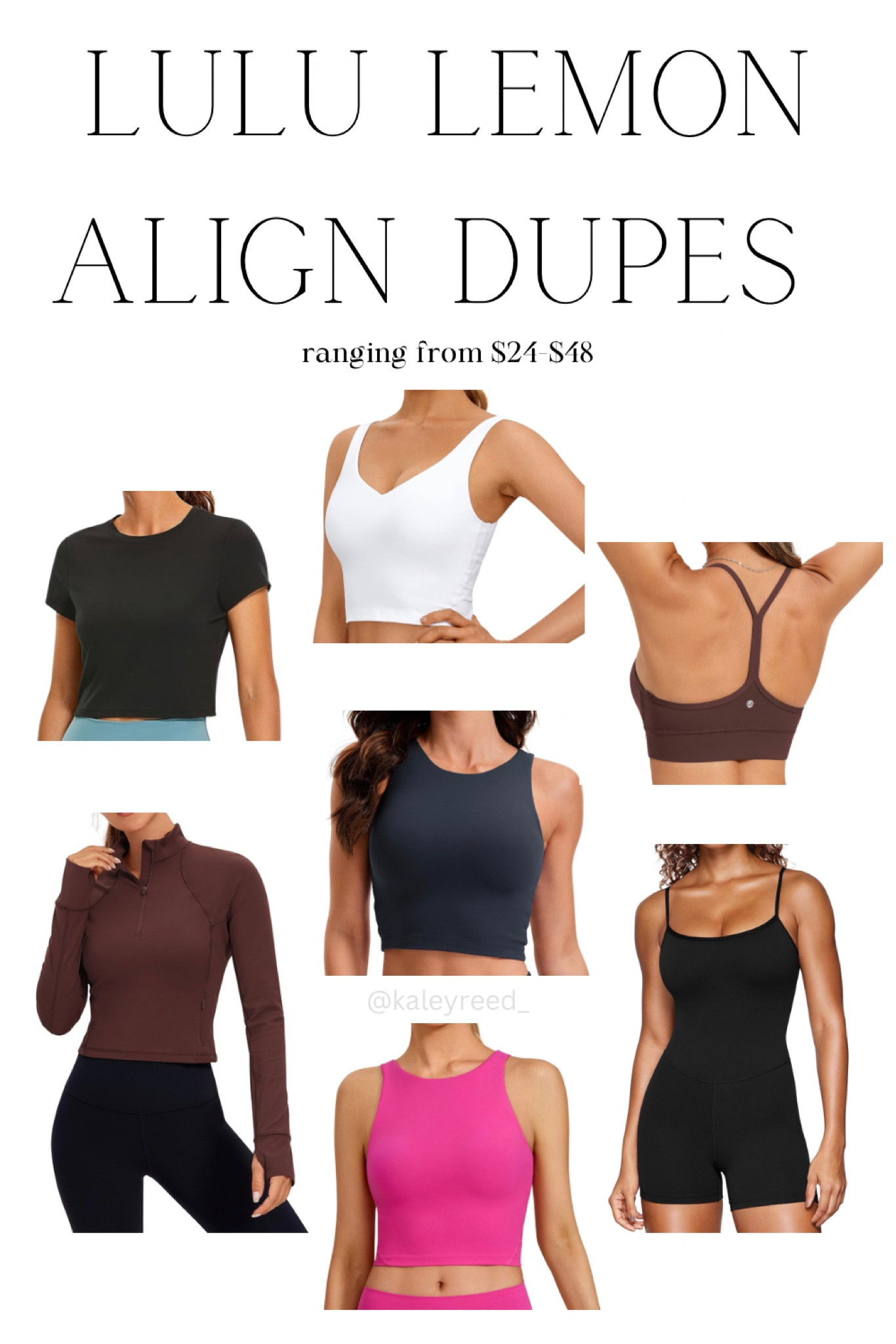 Lululemon Dupe Align 

#lululemondupe #lululookalike #alignmaterial #workoutclothes 

#LTKGiftGuide #LTKfindsunder50 #LTKfitness