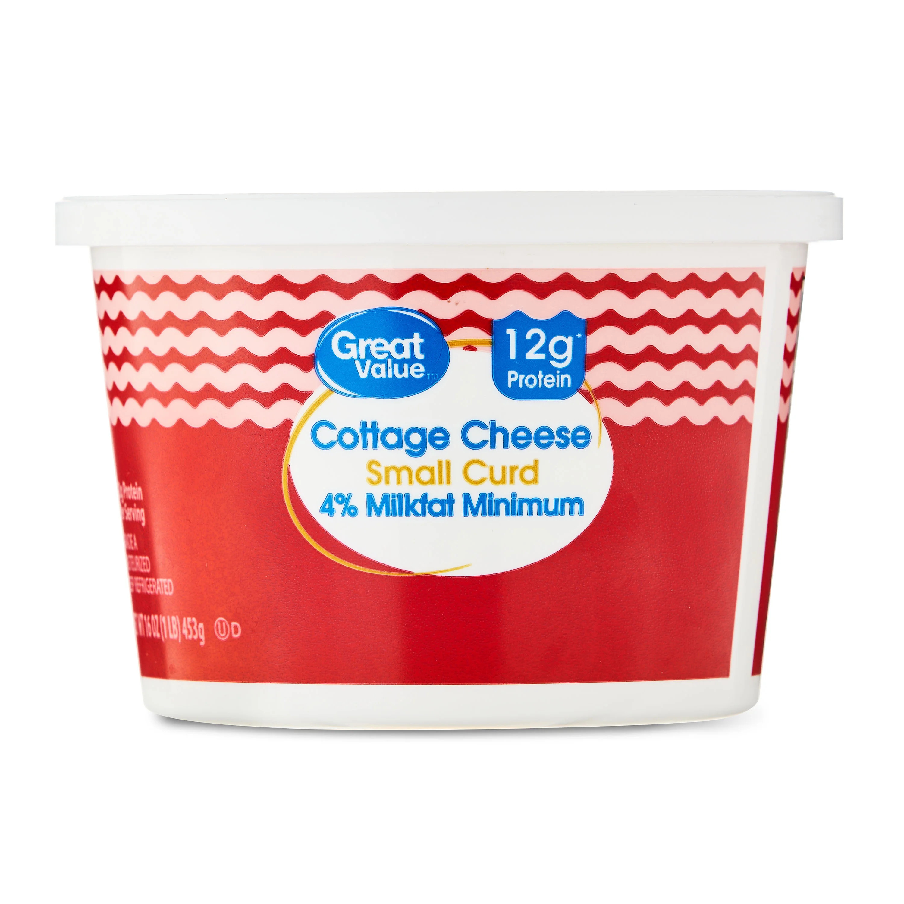 Great Value 4% Milkfat Minimum Small Curd Cottage Cheese, 16 oz | Walmart (US)