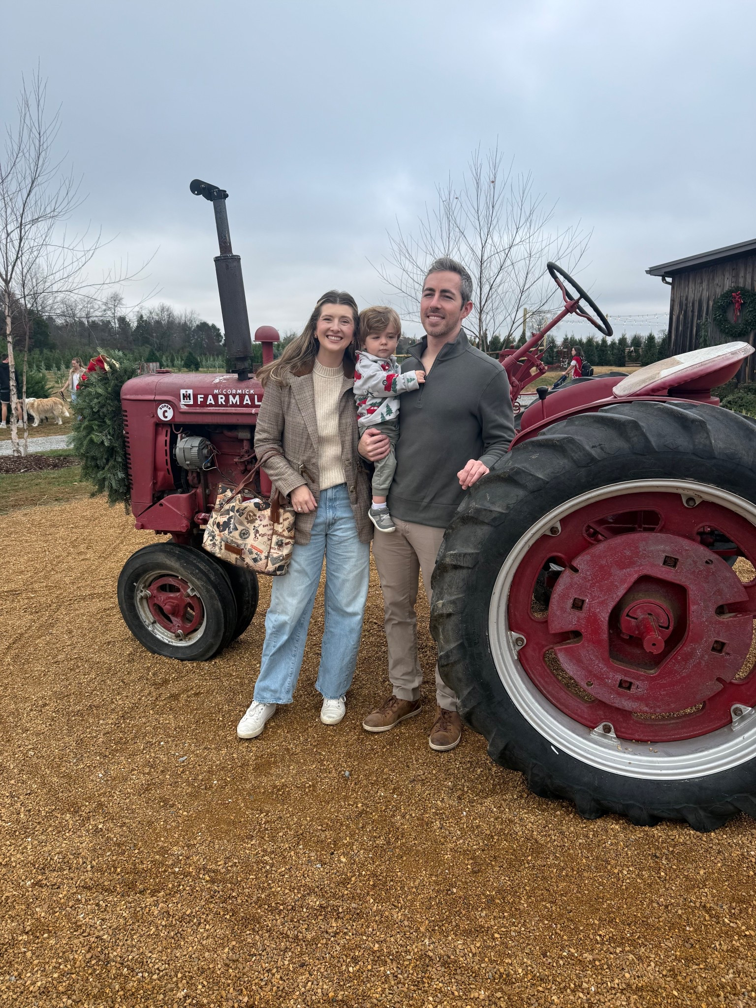 Christmas tree farm outing family outfits 🎄🤎 my Anthropologie blazer is on sale and I love it! I’m wearing a small. 

#holidayoutfit #holidaylook #falloutfit #fallblazer #familyoutfits #babychristmasoutfit 

#LTKSaleAlert #LTKHoliday #LTKGiftGuide