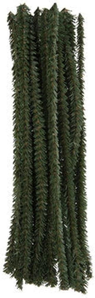 Holiday Christmas Artificial Canadian Pine Stem Garland Ties - 24 Pc (12inch Length), Green | Amazon (US)