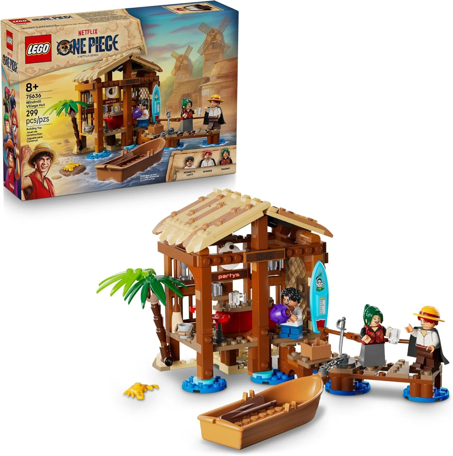 LEGO One Piece Windmill Village Hut Building Toy Set 75636 | Safari LTD