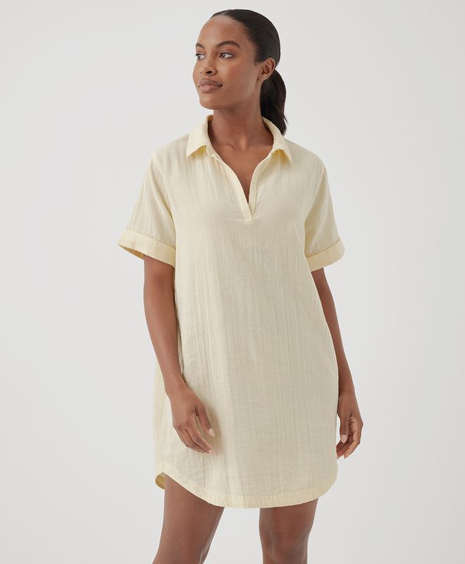 Women’s Coastal Double Gauze Beach Cover-up made with Organic Cotton | Pact | Pact Apparel
