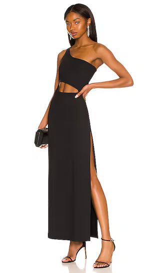 One Shoulder Maxi Dress in Black | Revolve Clothing (Global)