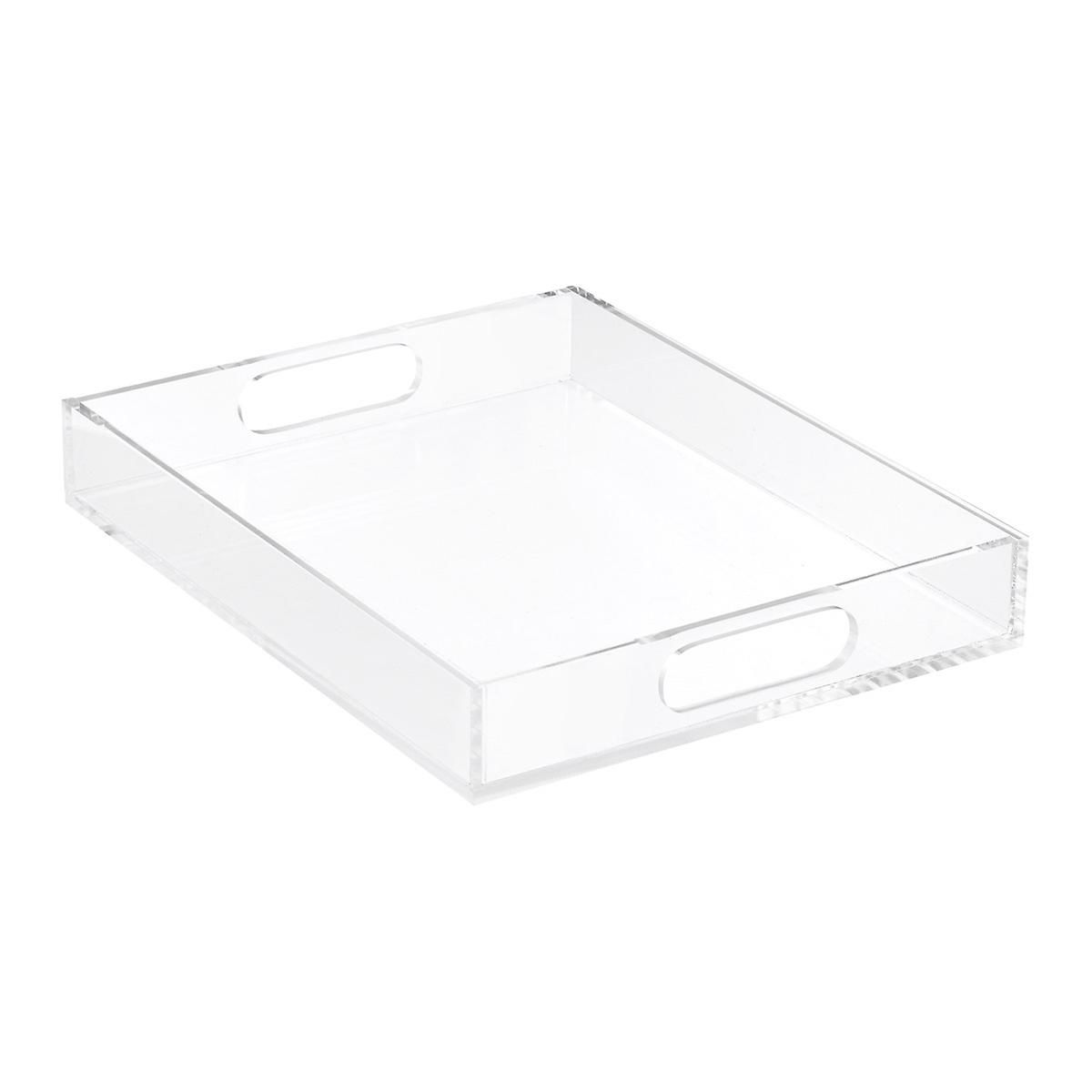 Large Premium Acrylic Paper Tray Clear | The Container Store