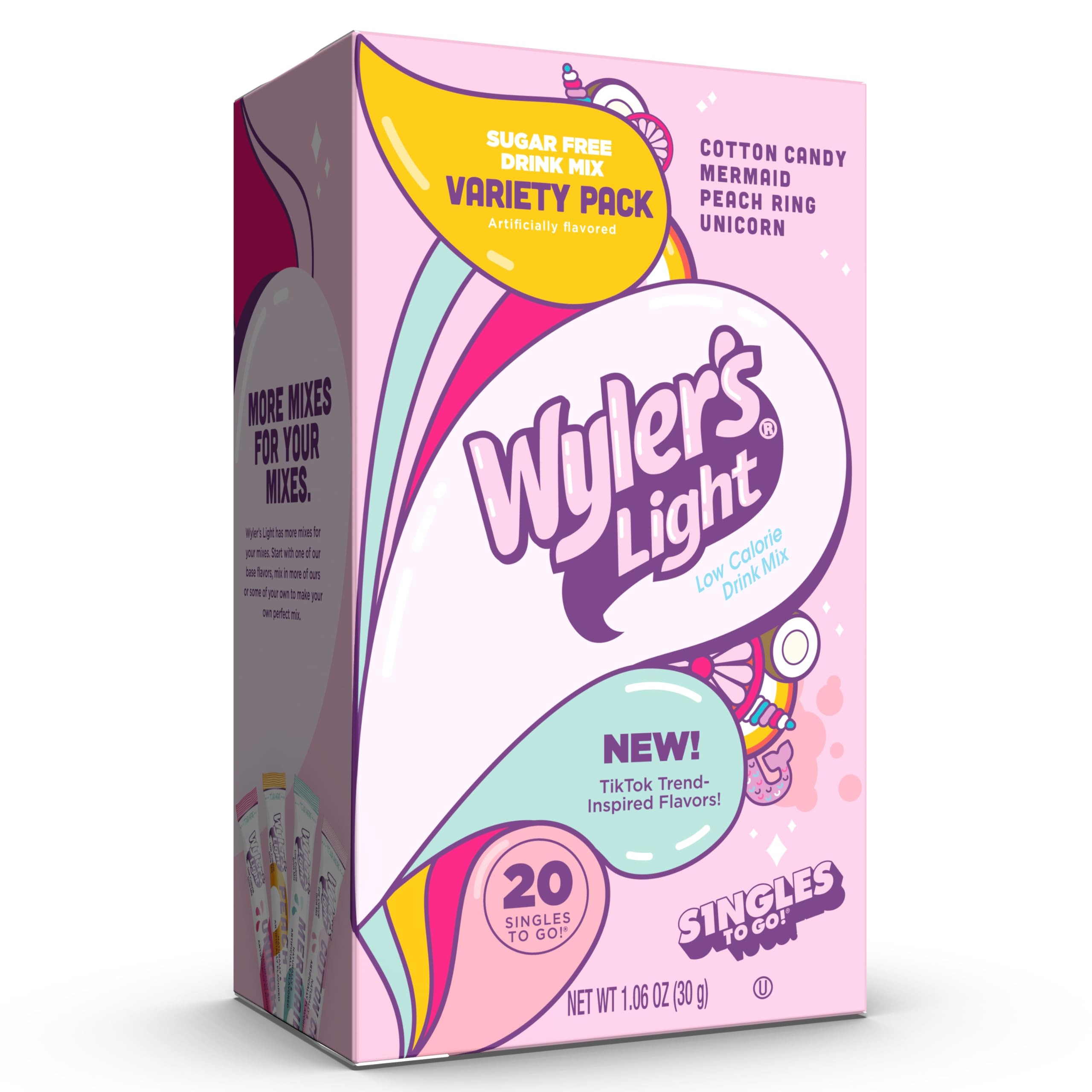 Wyler's Light Singles to Go Powder Packets, Water Drink Mix, Variety Pack, Watertok Fun Flavors, ... | Amazon (US)