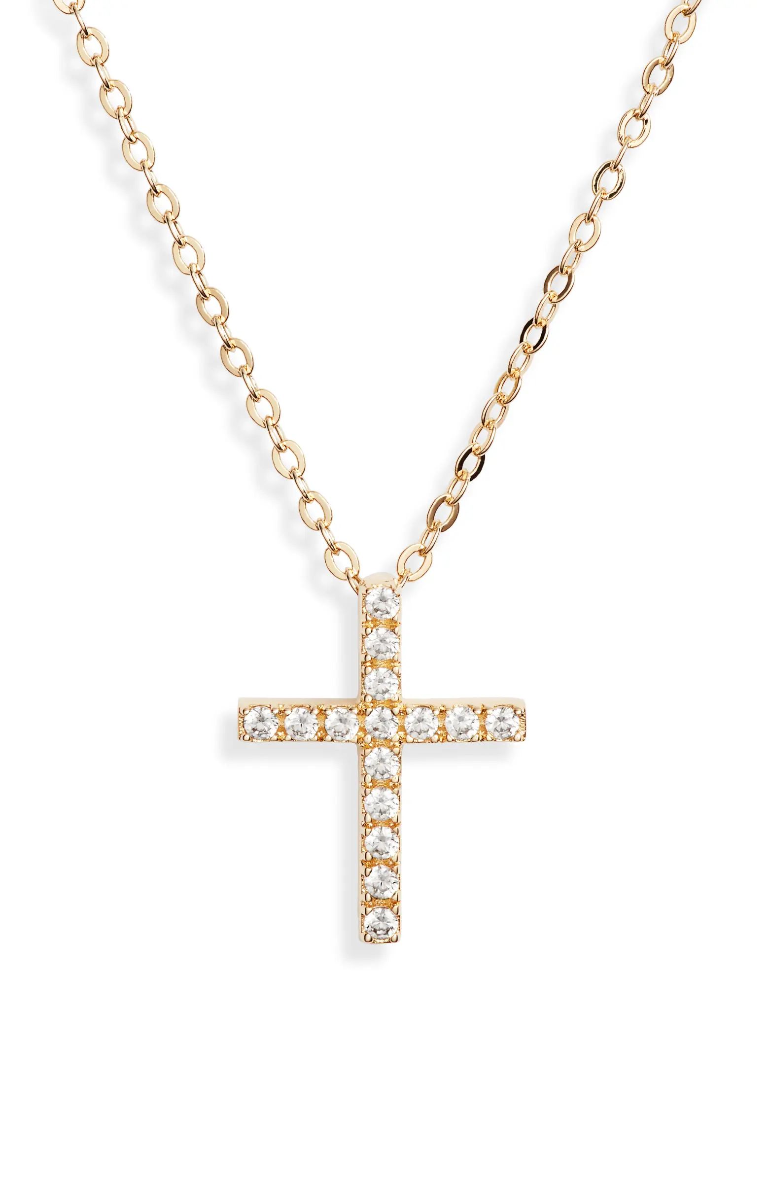 Cubic Zirconia Cross Necklace | Nordstrom