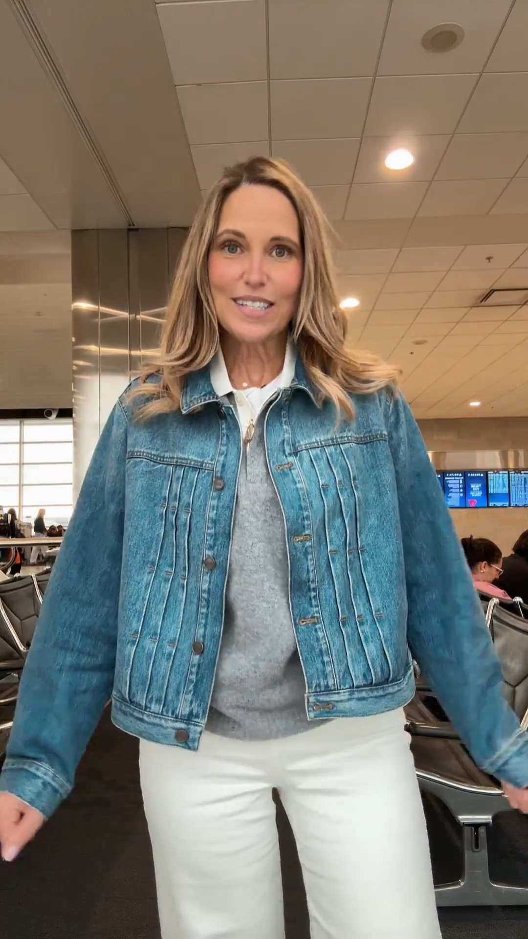 This is the kind of outfit we reach for on travel days. Comfortable, easy layers make it simple to adjust from one stop to the next. It keeps you looking put together without sacrificing comfort.

#LTKOver40 #LTKSeasonal #LTKMidsize