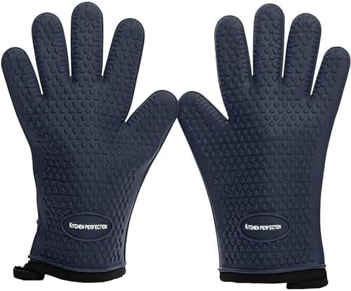 KITCHEN PERFECTION Silicone Smoker Oven Gloves - Extreme Heat Resistant BBQ Gloves - Handle Hot F... | Amazon (US)
