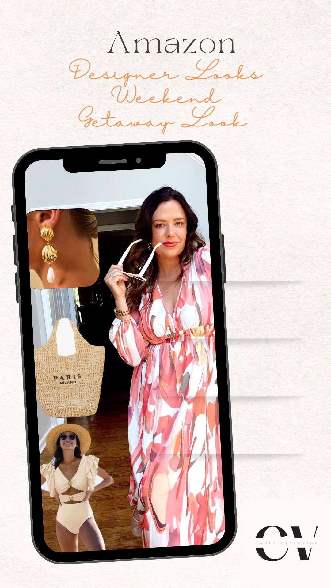 A cute affordable little Designer Inspo from Amazon ! How gorgeous is this watercolor maxi ! Love detailed swimwear and easy bags mixed with fun jewelry! Love this look ! Great vaca weekend resort wear look - #vacationlook #summermaxidress #seashelljewlry 

#LTKFindsUnder100 #LTKItBag #LTKSwim