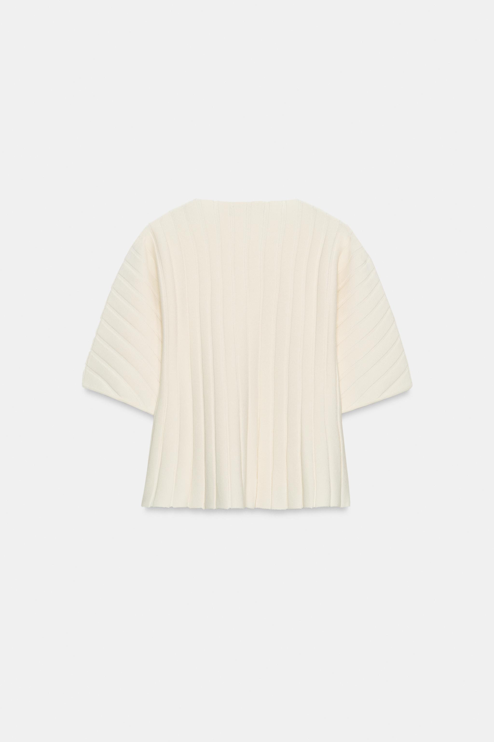 PUFF SLEEVE RIB KNIT TOP | Zara Canada