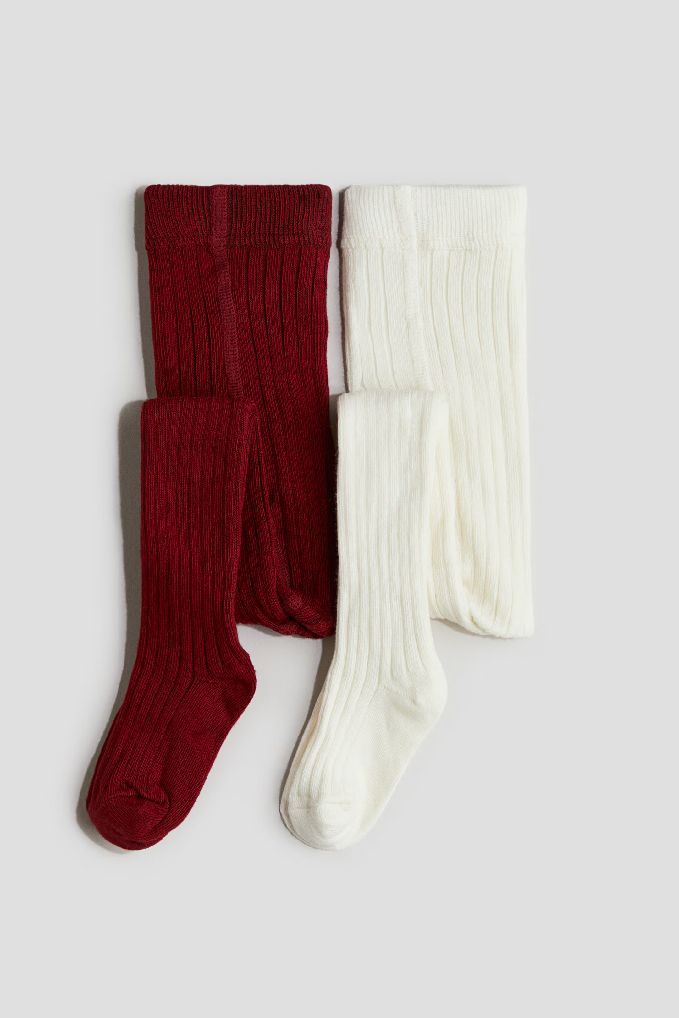 2-Pack Ribbed Tights | H&M (US + CA)