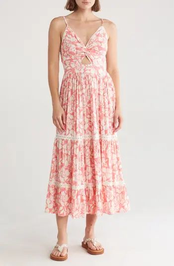 Floral Lace Trim Maxi Dress | Nordstrom Rack