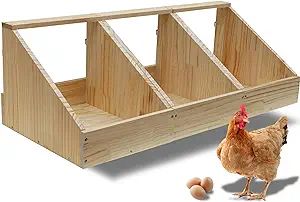 Hens Nesting Box, Chicken Nesting Boxes 3 Packs Single Compartment Solid Wood for UP to 15 Hens, ... | Amazon (US)