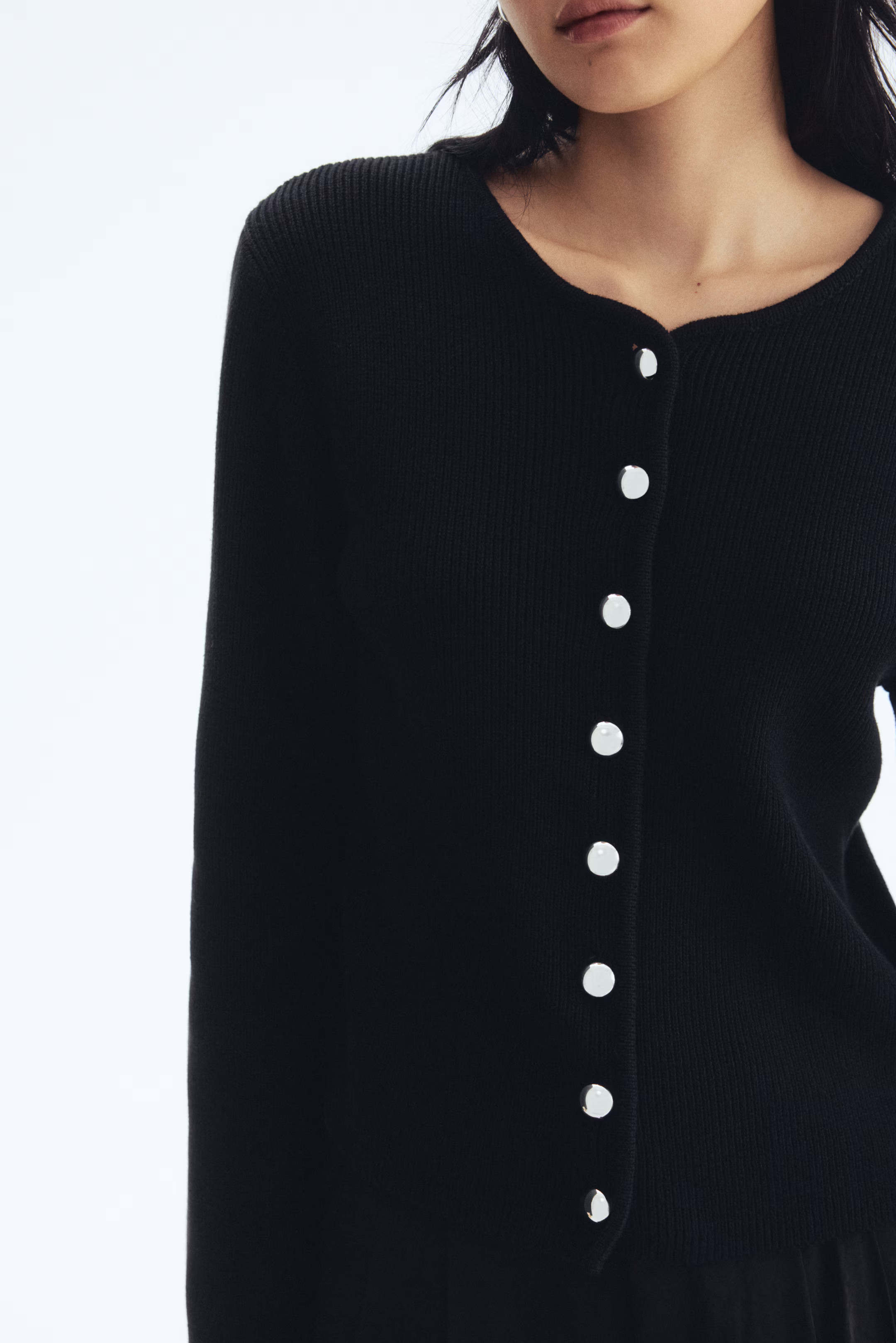 Rib-Knit Cotton Cardigan - Dark khaki green - Ladies | H&M US | H&M (US + CA)