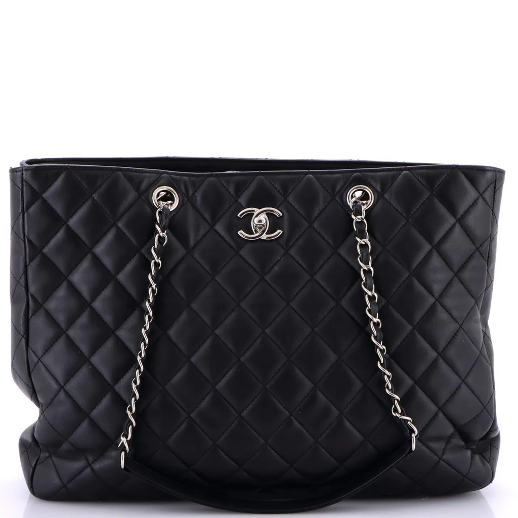 Chanel Classic CC Shopping Tote Quilted Calfskin Large Black 3629271 | Rebag