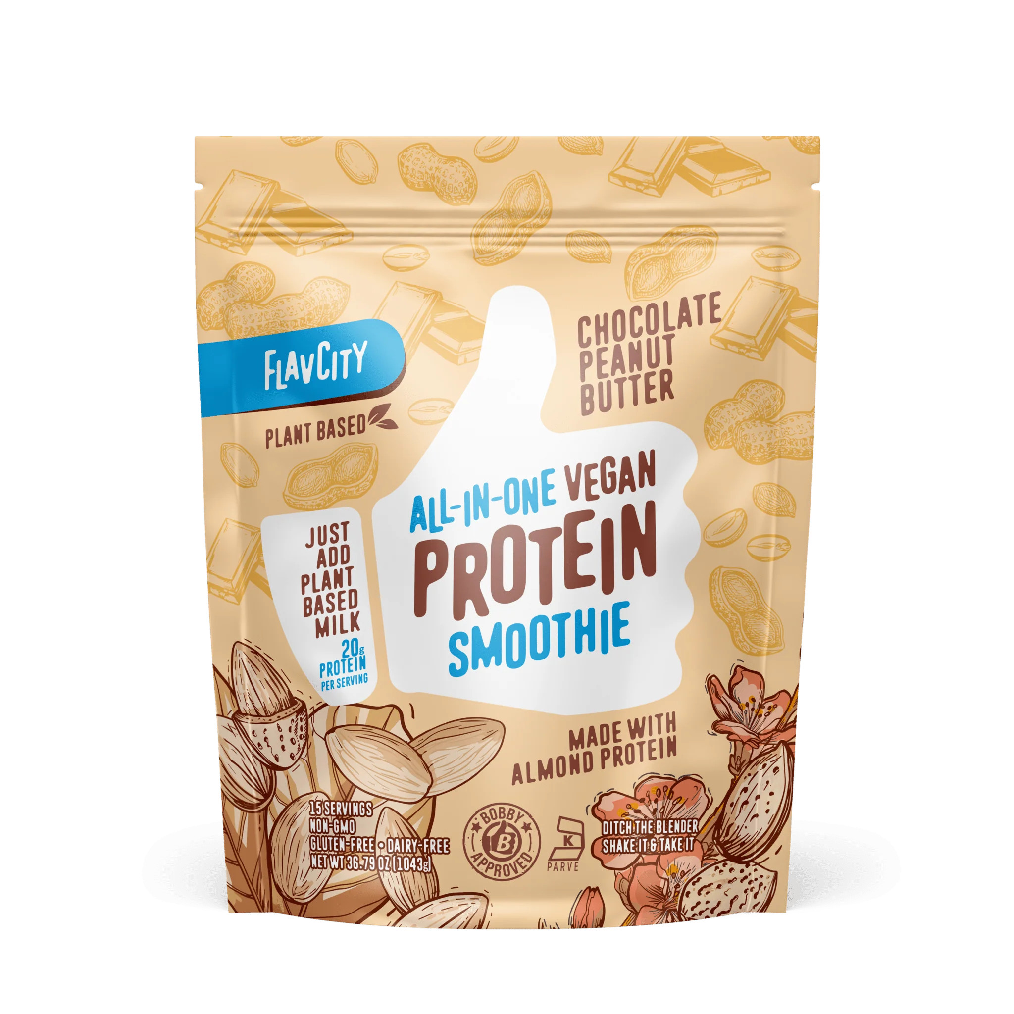 Organic Chocolate Peanut Butter Protein Powder Shake | FlavCity | FlavCity