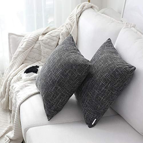 Kevin Textile Pillow Case Faux Linen Toss Soft Throw Cushion Covers for Couch, Invisible Zipper, ... | Amazon (US)