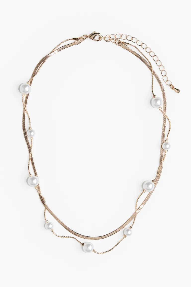 Double-strand Necklace - Gold-colored - Ladies | H&M US | H&M (US + CA)