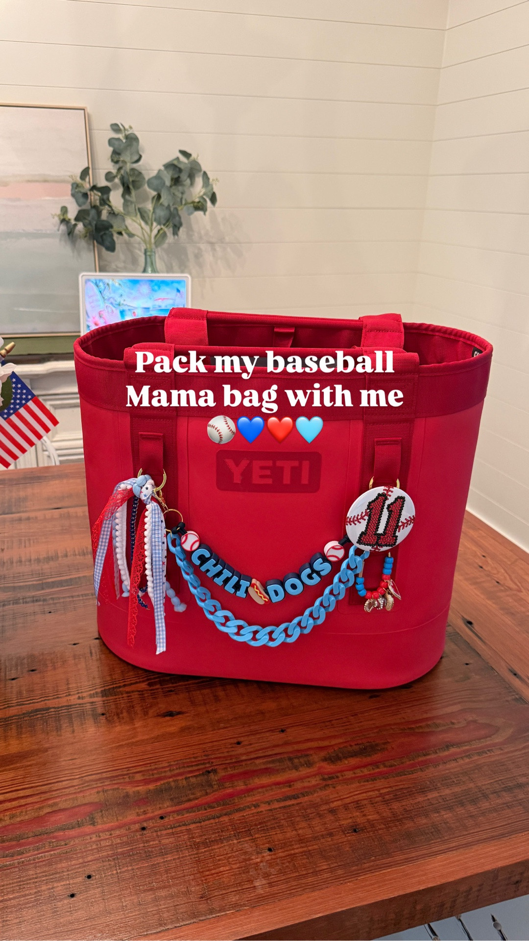 ⚾️🧢 Baseball mamas, you know the bag has to be ready for a full weekend at the ballfield!

I decorated my new Yeti Camino 35 baseball bag with the cutest chain + button I ordered on Etsy, added a few fun charms from Hobby Lobby, and packed it with all my game day essentials. This bag is officially tournament ready! ☀️🥤⚾️

What’s one thing you always keep in your baseball bag? 👇

#BaseballMama #BaseballMom #TravelBall #BaseballSeason