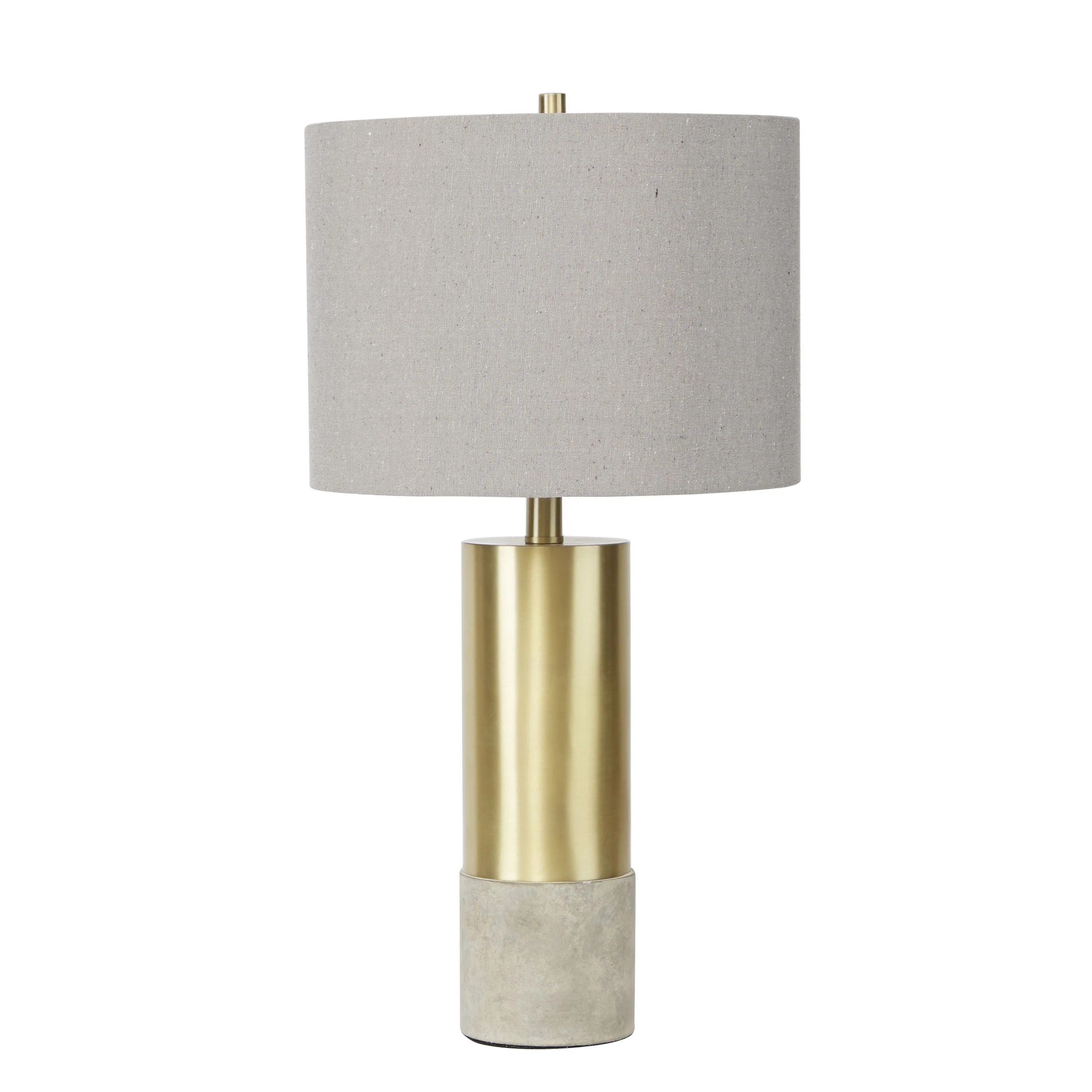 Silverwood Nicole 25" Tall Golden Cylinder Table Lamp with Cement Base - Walmart.com | Walmart (US)