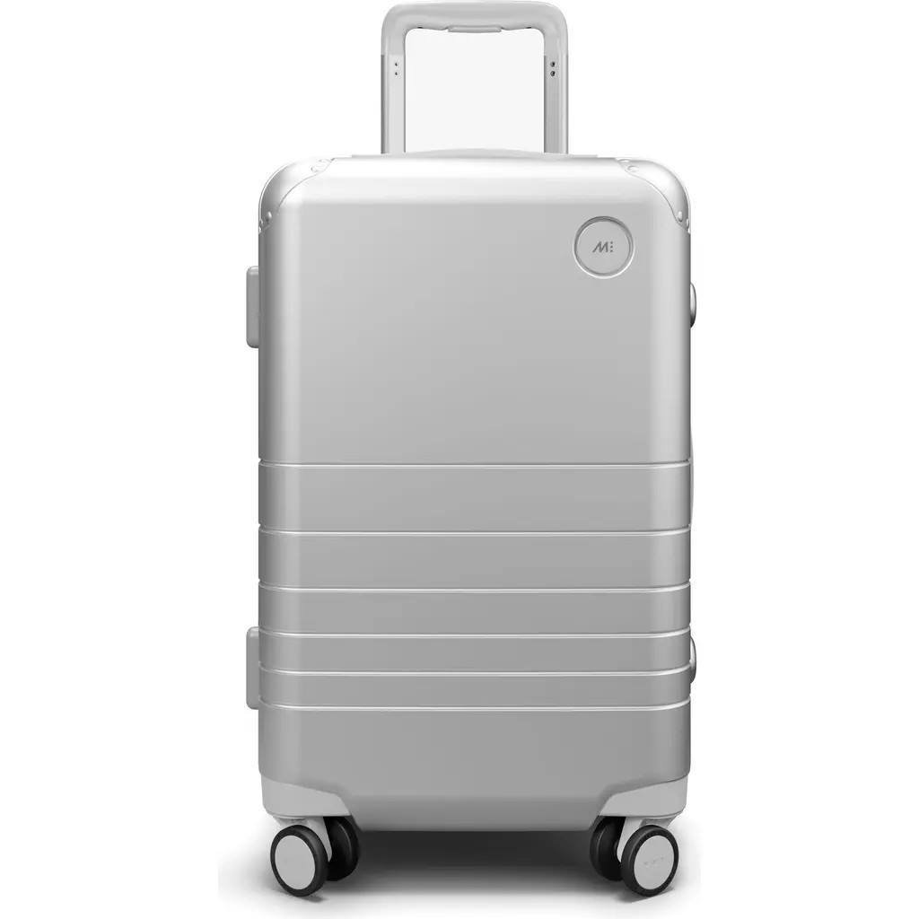 Monos 22-Inch Hybrid Spinner Carry-On Bag in Silver at Nordstrom | Nordstrom