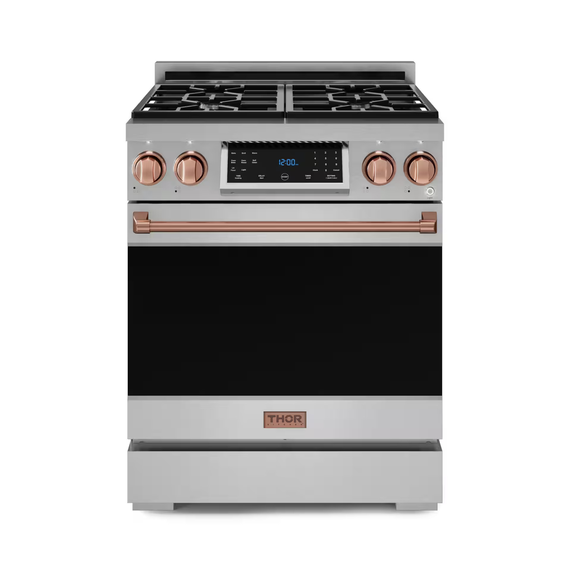 Gordon Ramsay Series by Thor Kitchen 4.55 Cu. Ft Freestanding Gas Range with Rose Gold Hardware - Stainless Steel | Best Buy U.S.