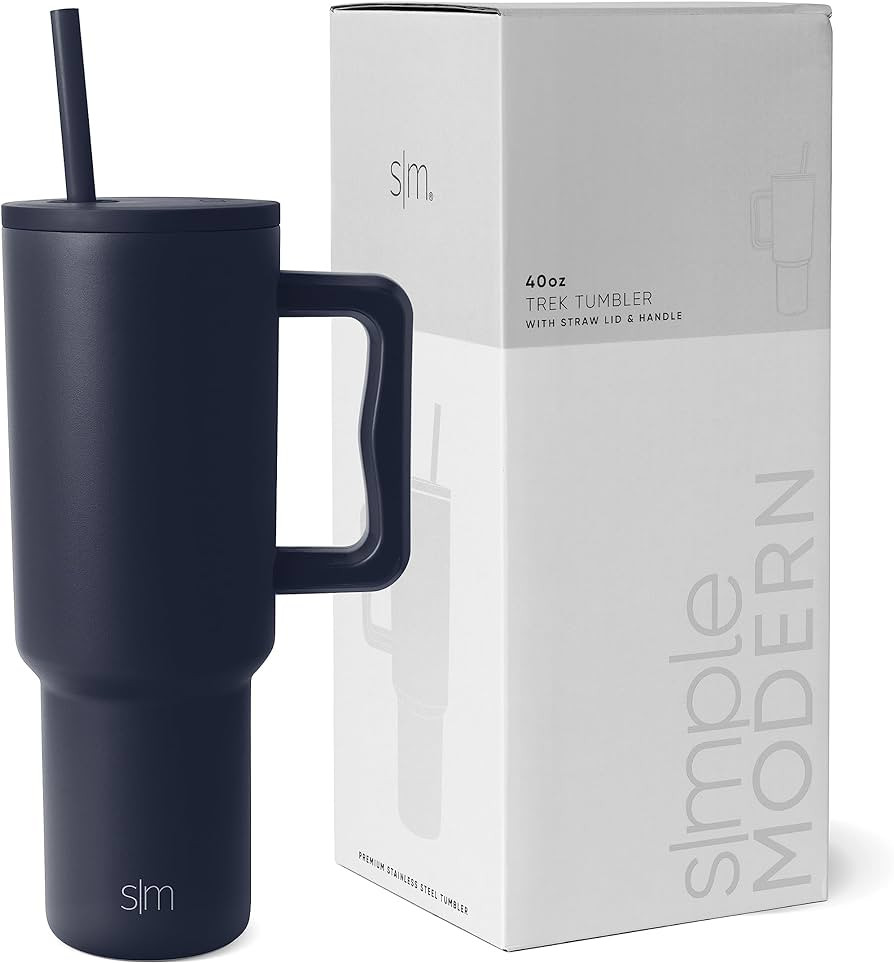Simple Modern 40 oz Tumbler with Handle and Straw Lid | Insulated Reusable Stainless Steel Water ... | Amazon (US)