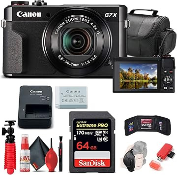 Canon PowerShot - Cámara digital G7 X Mark II (1066C001) + tarjeta de memoria de 64 GB + lector ... | Amazon (US)