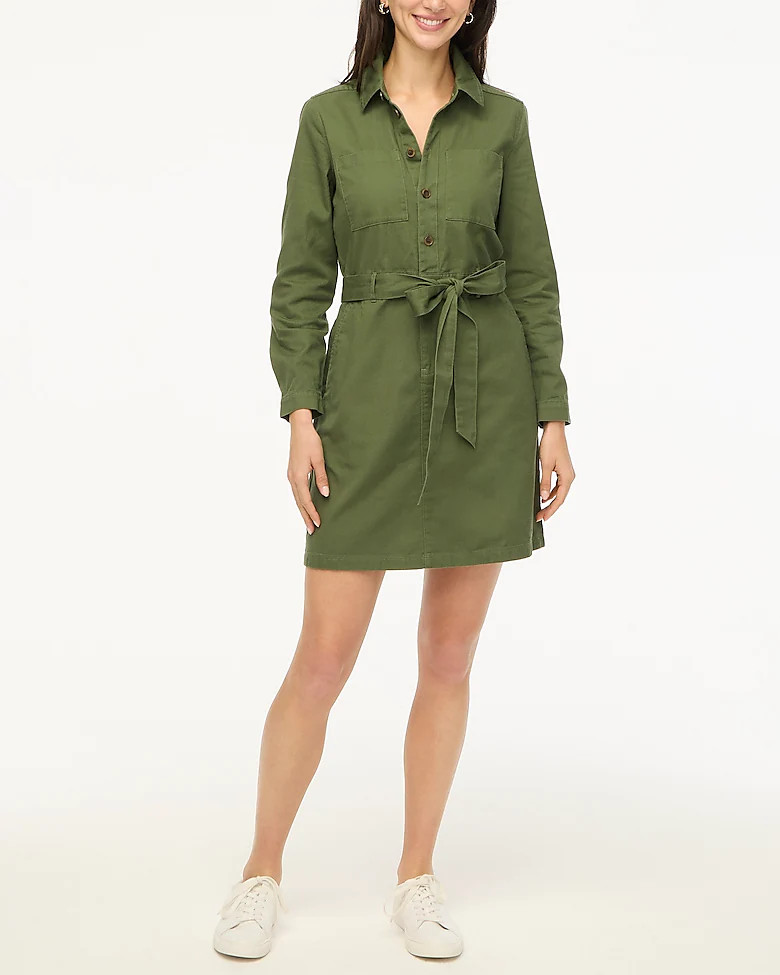Long-sleeve utility shirtdress | J.Crew Factory