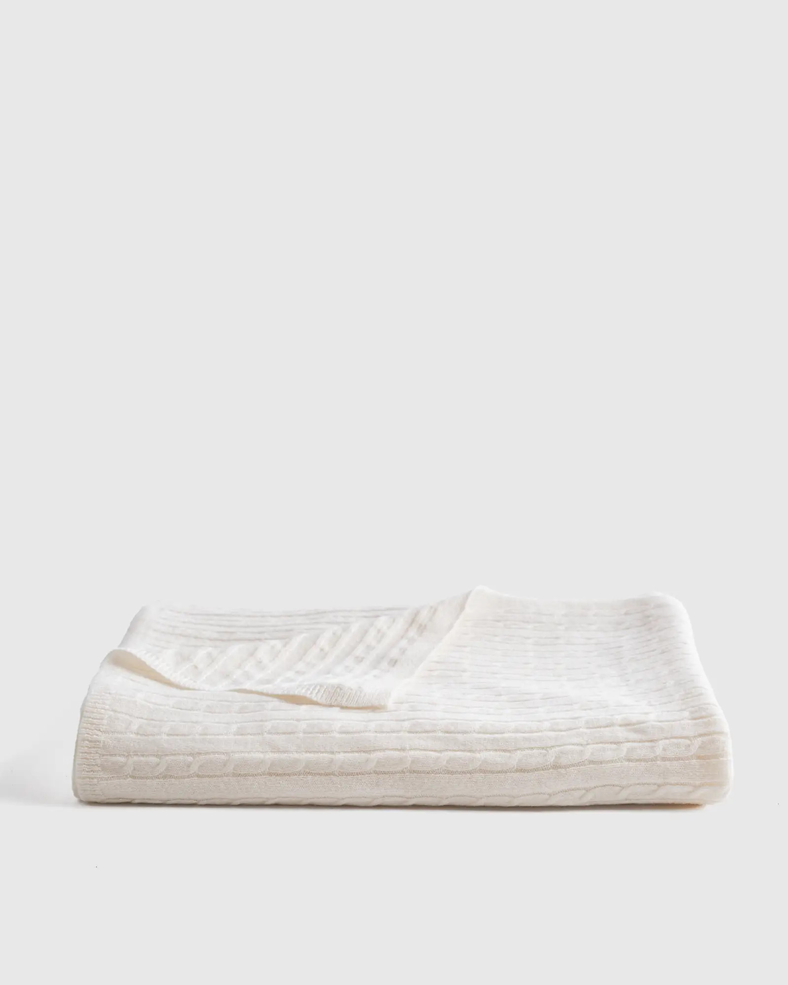 Cable Knit Cashmere Throw | Quince