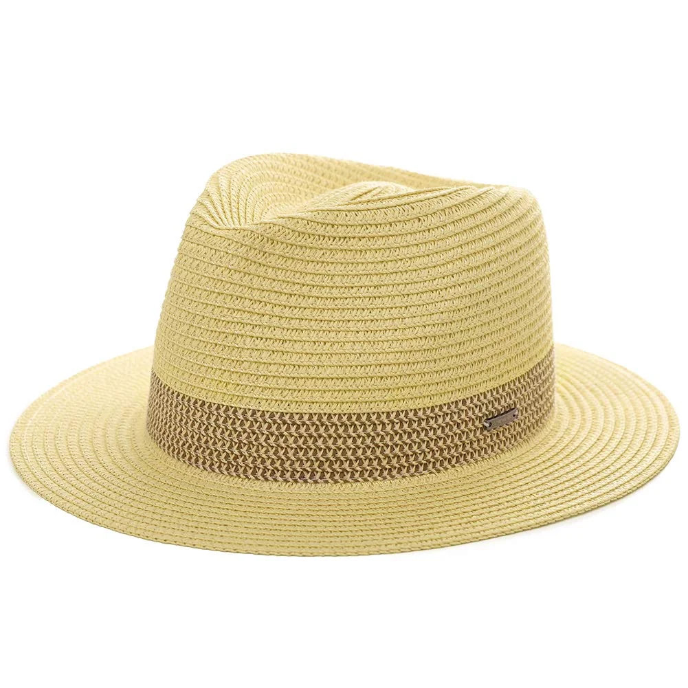 ComhatsComhatsWomen Packable Straw Fedora Panama Sun Summer Beach Derby Hat Large Head for Men Be... | Walmart (US)