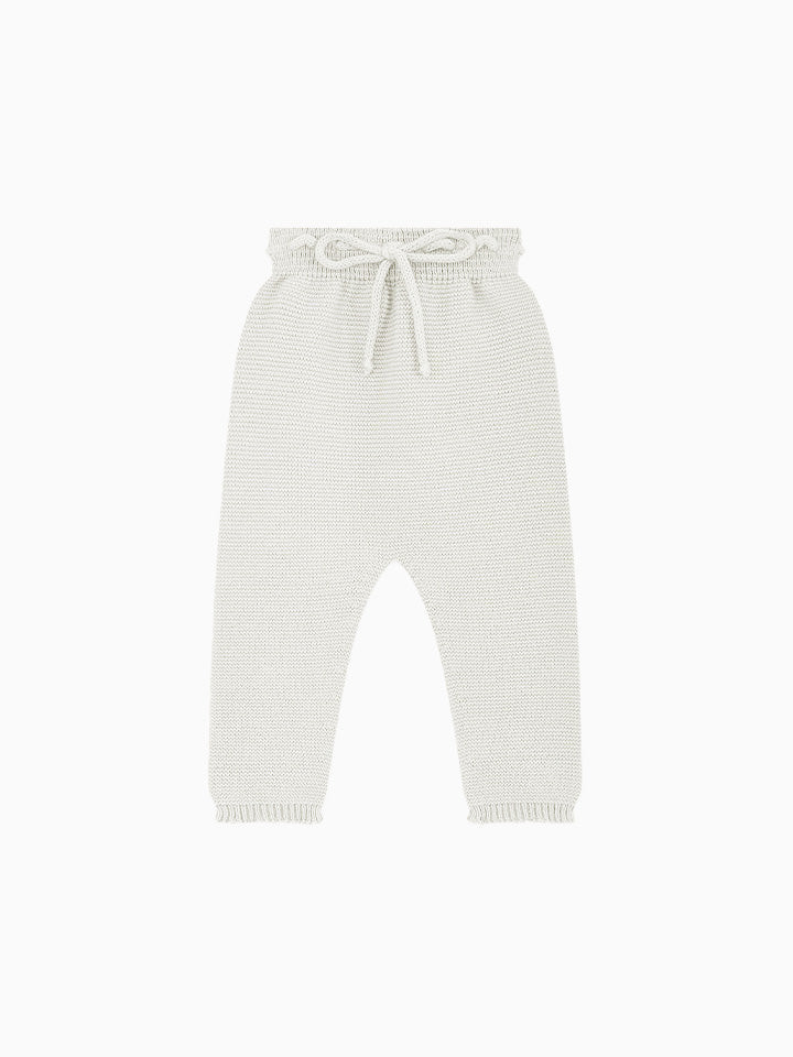 Ivory Fino Cotton Baby Knitted Pants | La Coqueta (US)