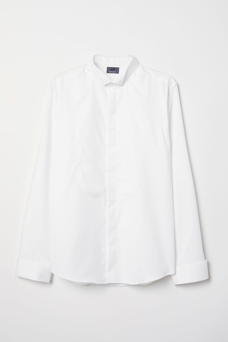 H & M - Slim Fit Tuxedo Shirt - White | H&M (US)
