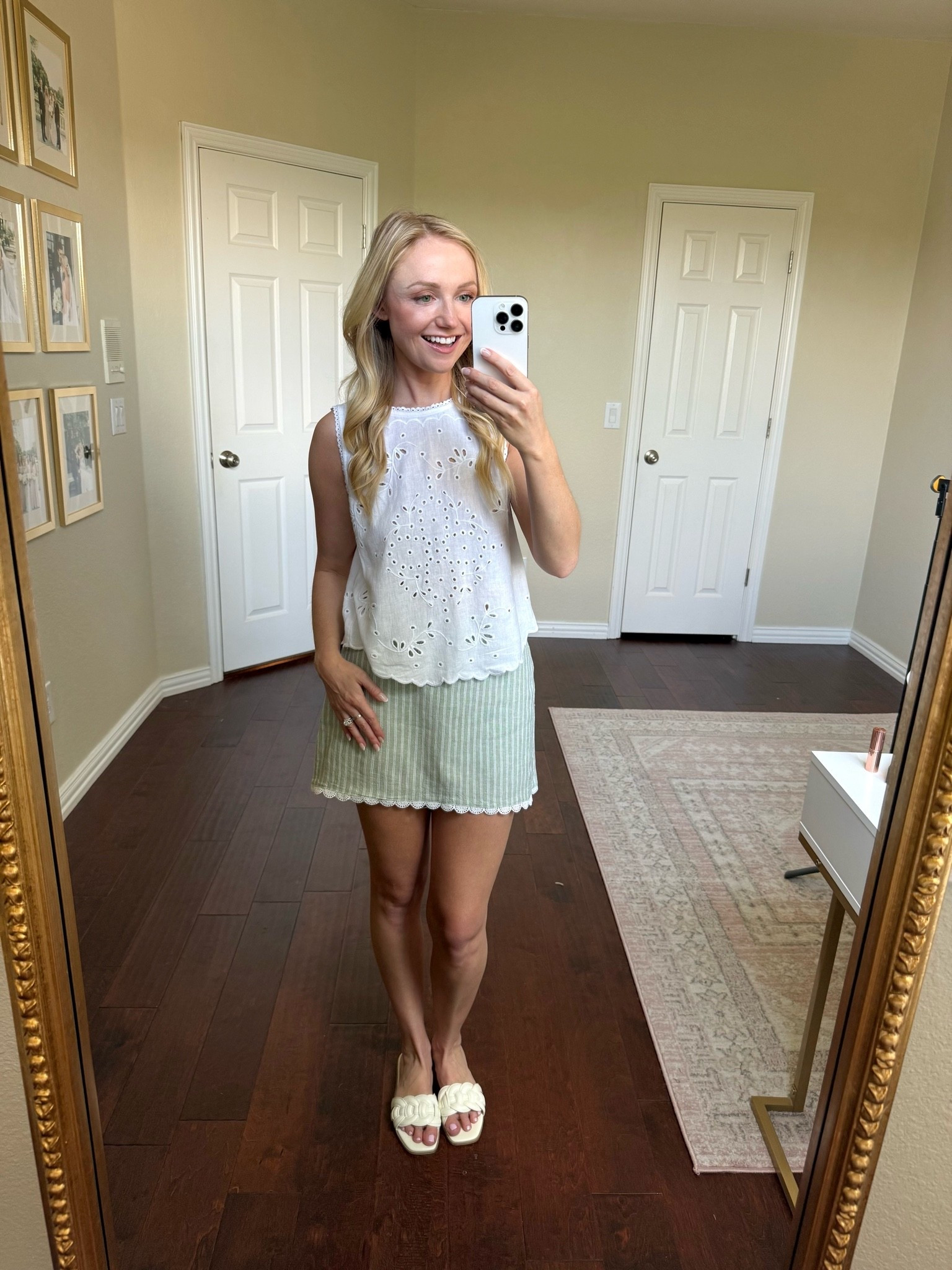 The prettiest summer embroidered top!! Tie back detail, wearing an XS in both top and skort

#LTKootd #LTKSaleAlert #LTKSeasonal