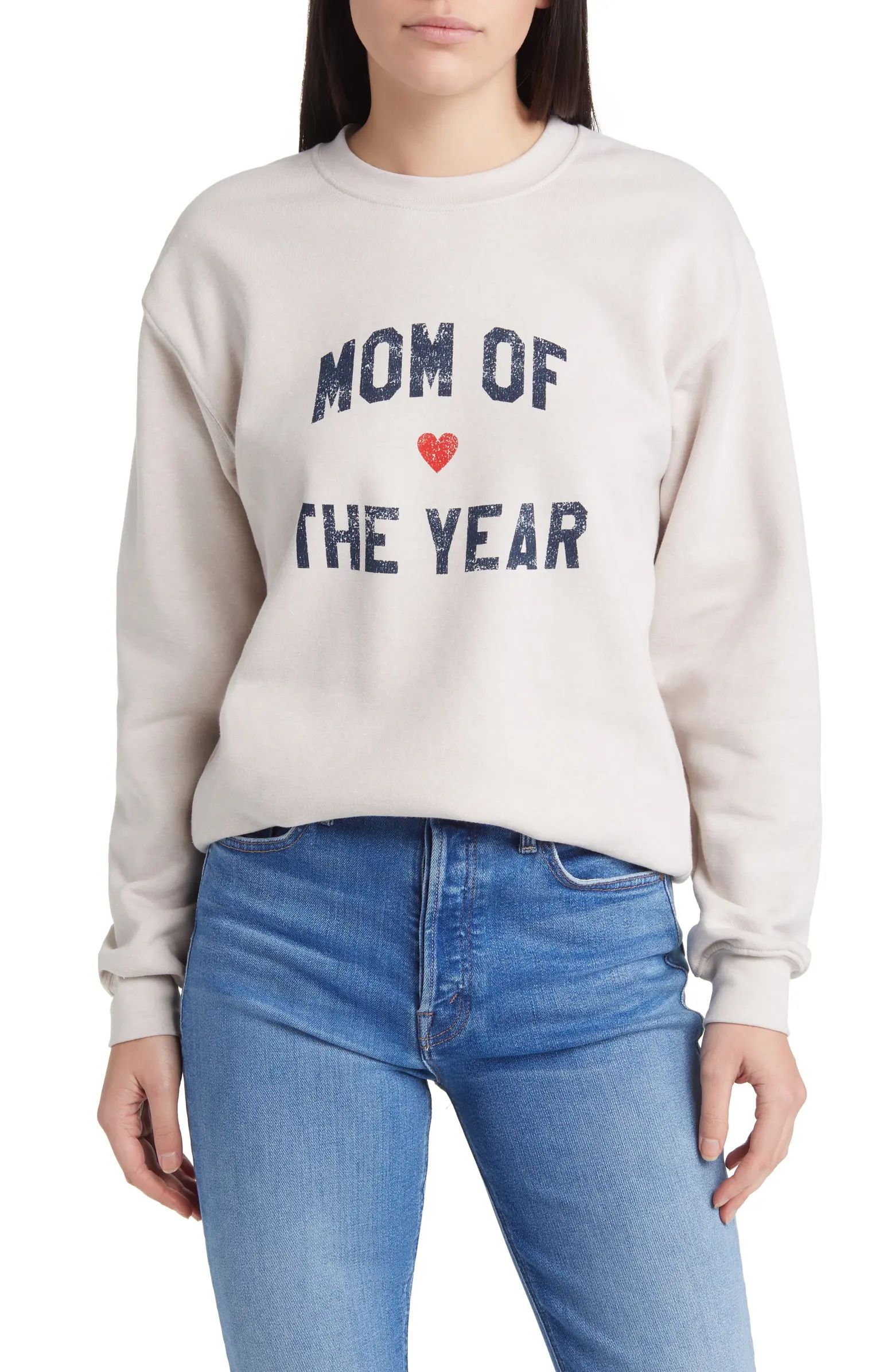 Mom of the Year Cotton Sweatshirt | Nordstrom