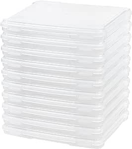 IRIS USA 10 Pack Fits 8.5" x 11" Portable Project Storage Case with Snap-Tight Latch, Organize Bo... | Amazon (US)