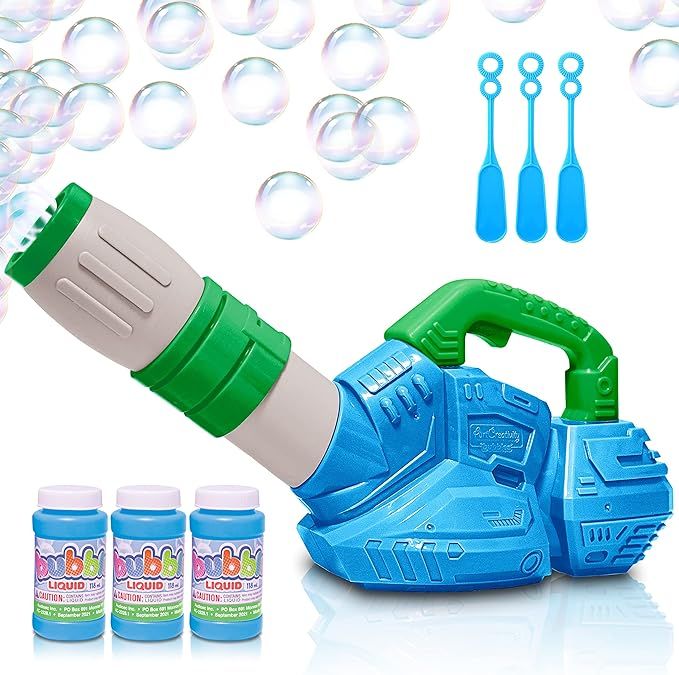 ArtCreativity Bubble Leaf Blower for Toddlers, with 3 Bottles of Bubble Solution and 3 Wands, Fun... | Amazon (US)