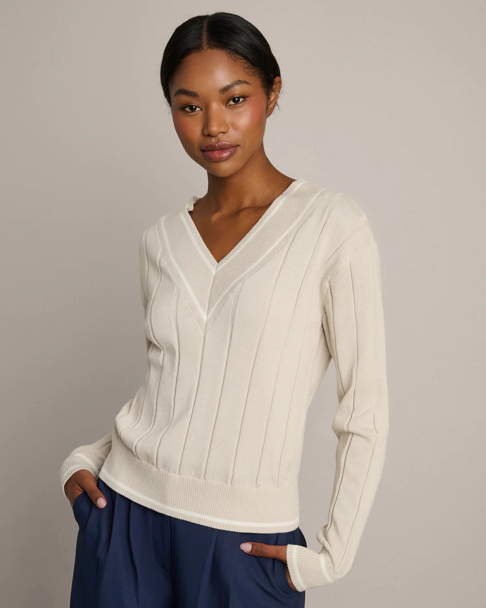 Varsity Cable Knit Sweater | Rhone