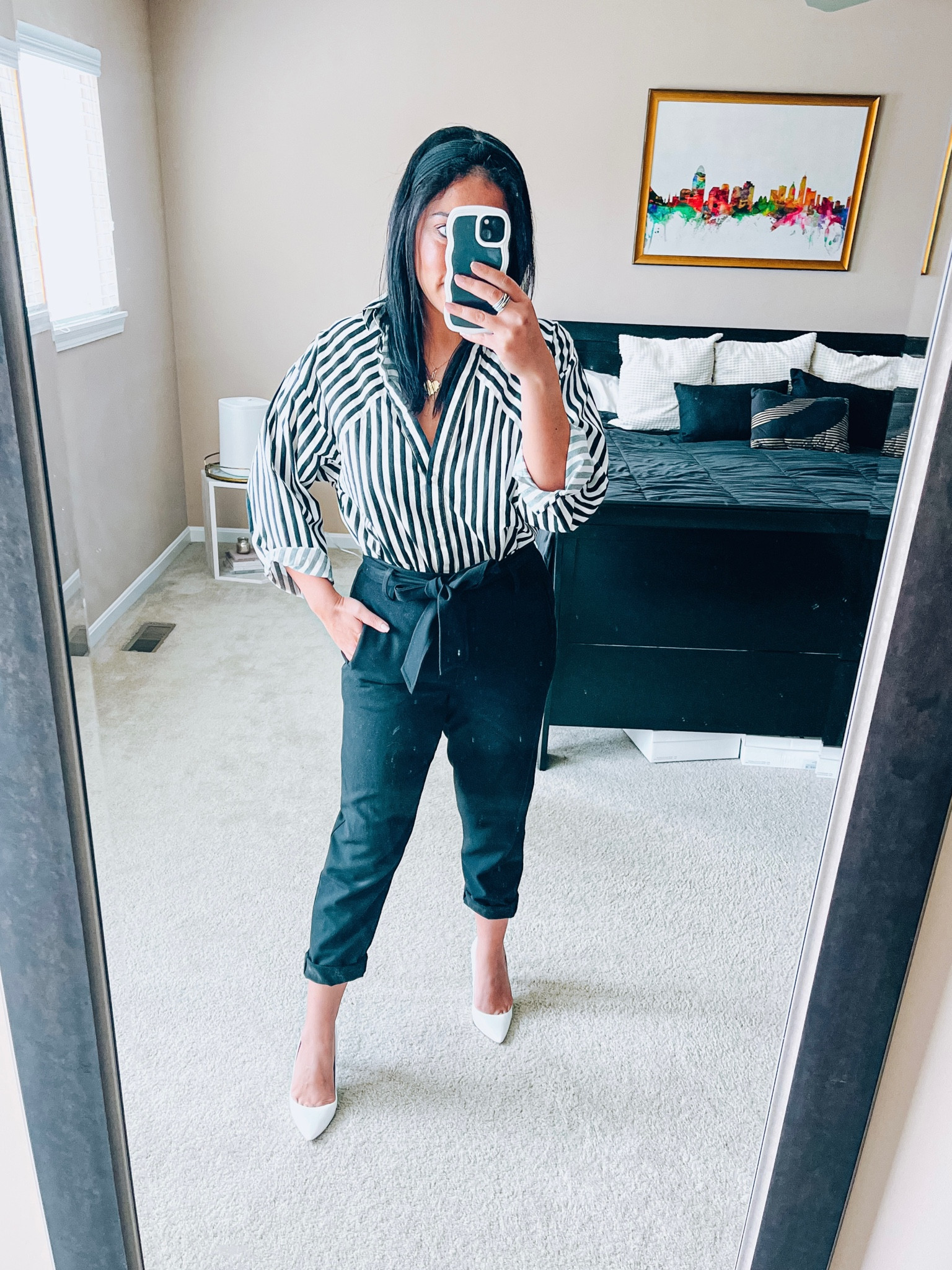 Express shirt (size S)
Business casual
Tie waist pants
Sam Edelman heels


#LTKSeasonal #LTKstyletip #LTKworkwear