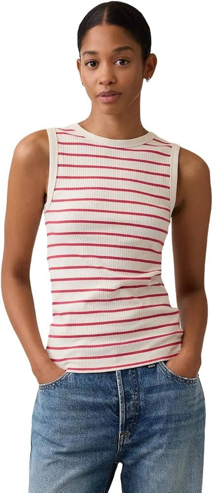 Gap Women's Ribbed High Neck Tank | Amazon (US)