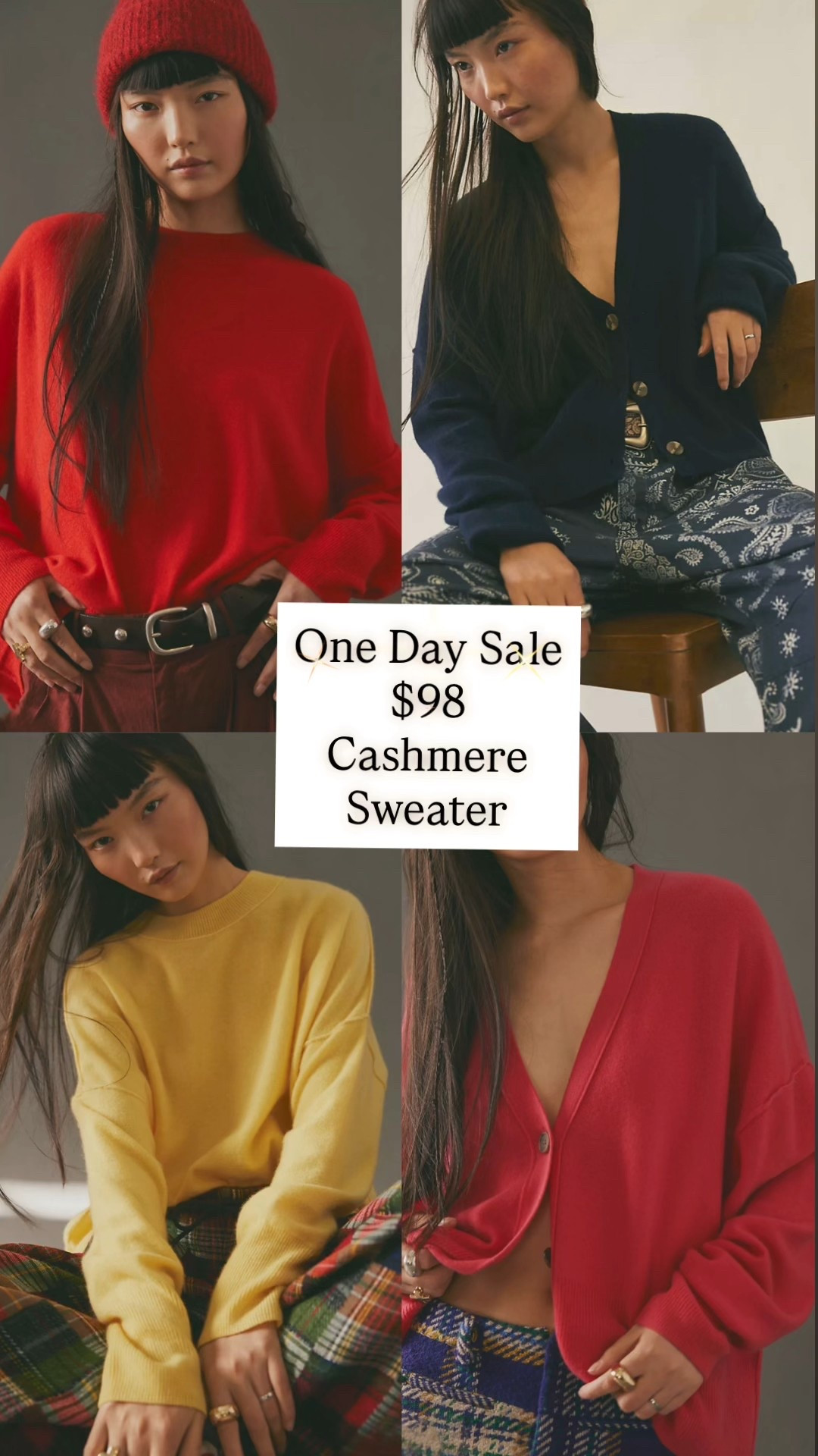 Free People One day sale - $98 cashmere sweater, makes a great gift 🎁 

#LTKGiftGuide #LTKFindsUnder100 #LTKCyberWeek