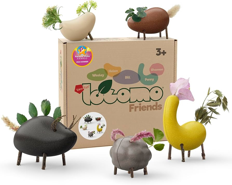Taksa Toys Locomo Friends IV Waldorf Educational Outdoor Play Figures, Montessori Wooden Animal T... | Amazon (US)