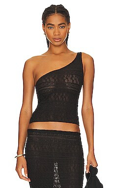 BUCI Lace One Shoulder Top in Black from Revolve.com | Revolve Clothing (Global)