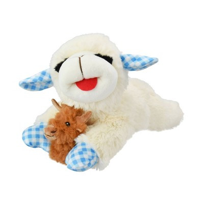 Multipet Lamb Chop holding Highland Cow Interactive Plush Dog Toy | Target