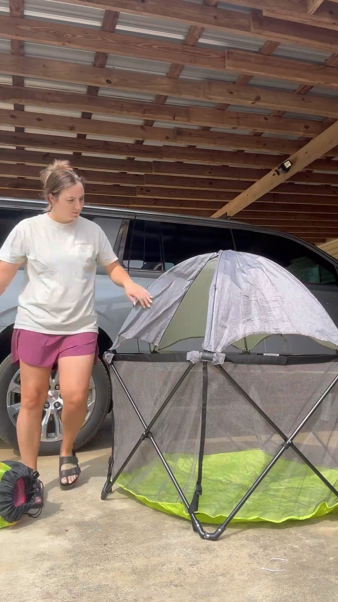 Portable playpen with shade 

#LTKtravel #LTKSeasonal #LTKkids