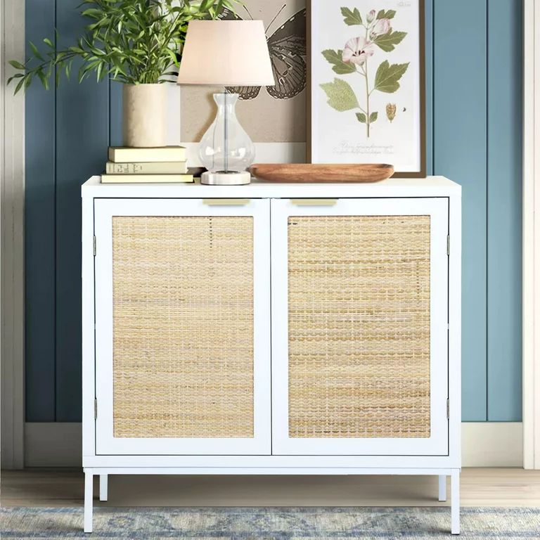 29.3"H Rattan Accent Sideboards and Buffet Cabinet Storage Cupboard, Kitchen Storage Cabinets and... | Walmart (US)